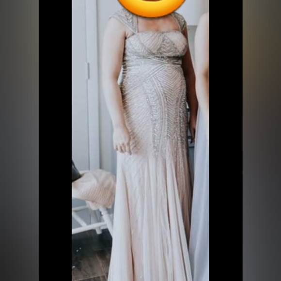 Adrianna Papell Long Beaded Gown - Picture 6 of 6